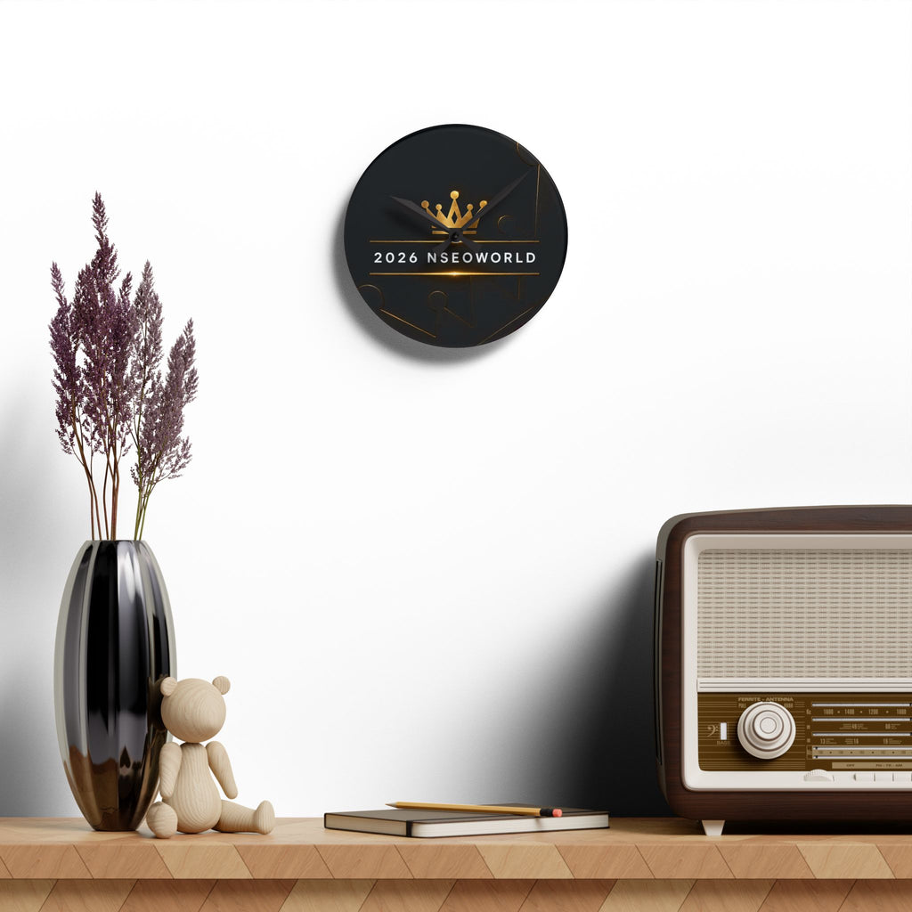 Acrylic Wall Clock — 2026 Nseoworld Gold Crown Decorative Wall Clock