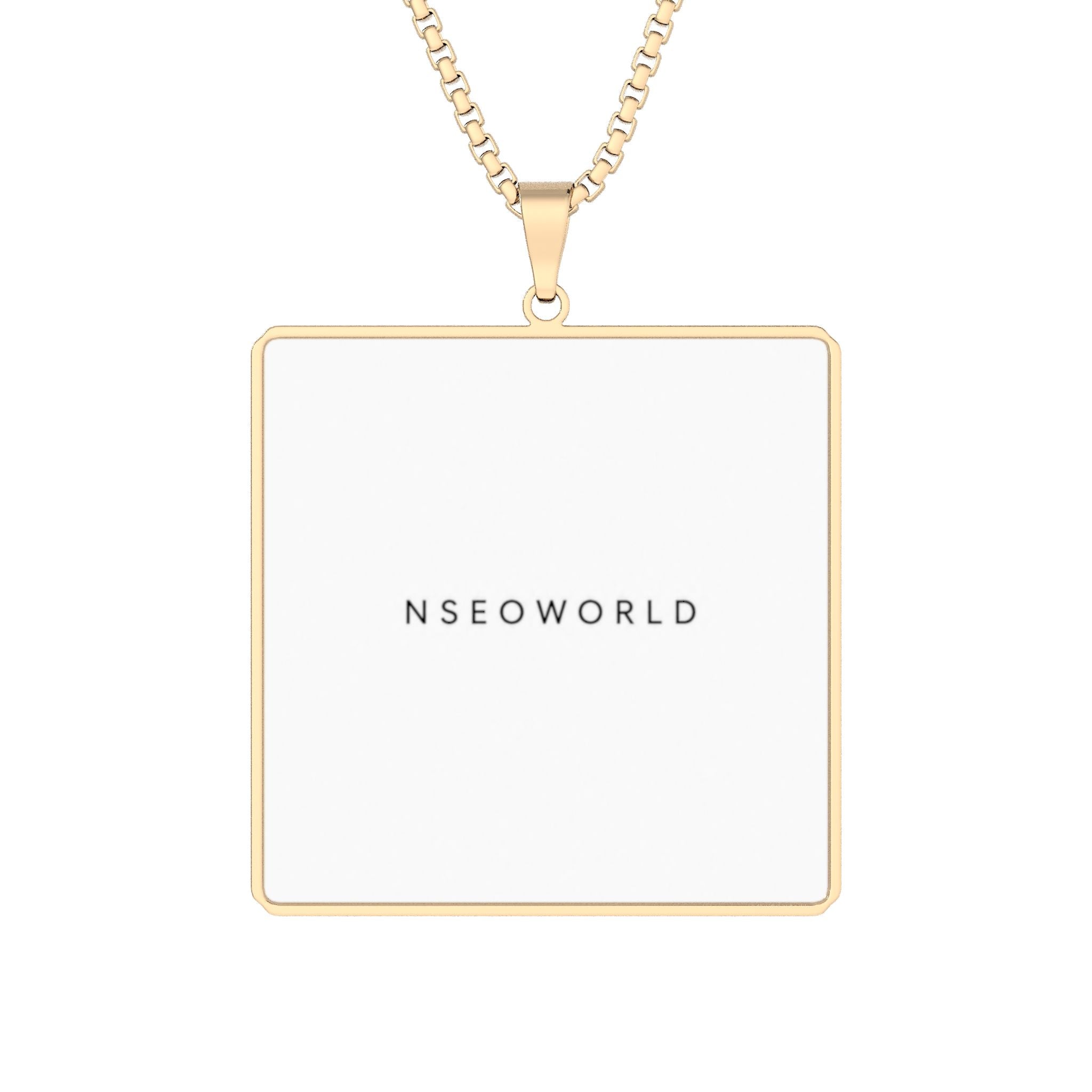 Custom Square Photo Pendant — Personalized Photo Necklace in Silver or Gold