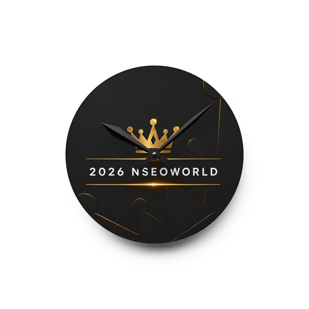 Acrylic Wall Clock — 2026 Nseoworld Gold Crown Decorative Wall Clock