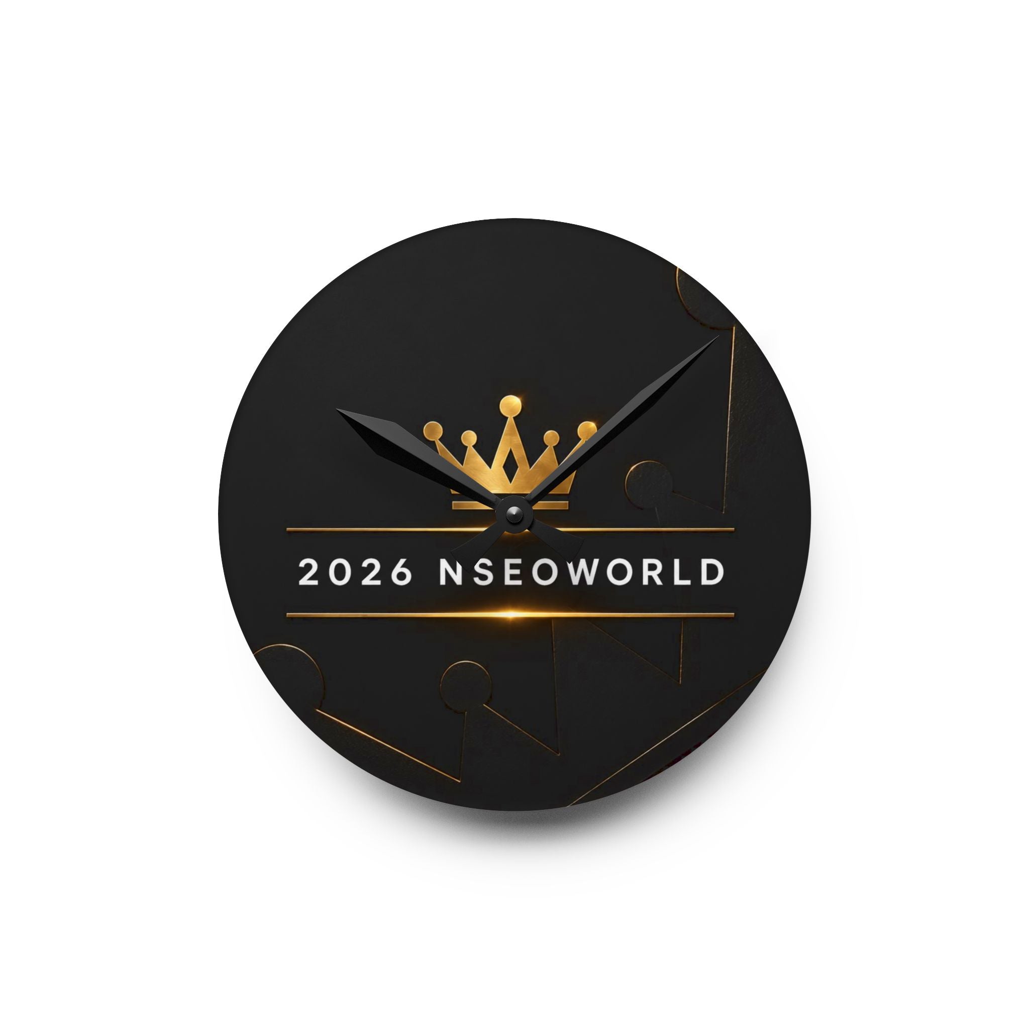 Acrylic Wall Clock — 2026 Nseoworld Gold Crown Decorative Wall Clock